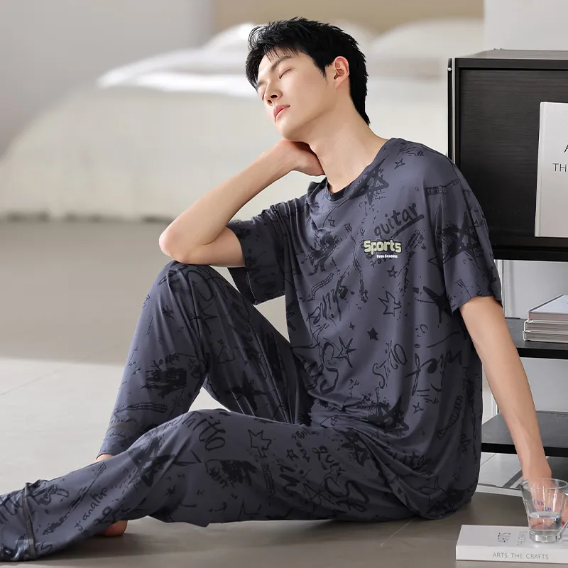 Top Melon Men Pajama Sets-7