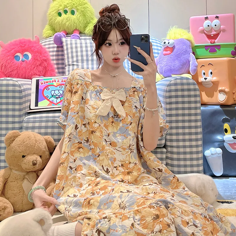 Top Melon Nightgown Women's Image Color-2