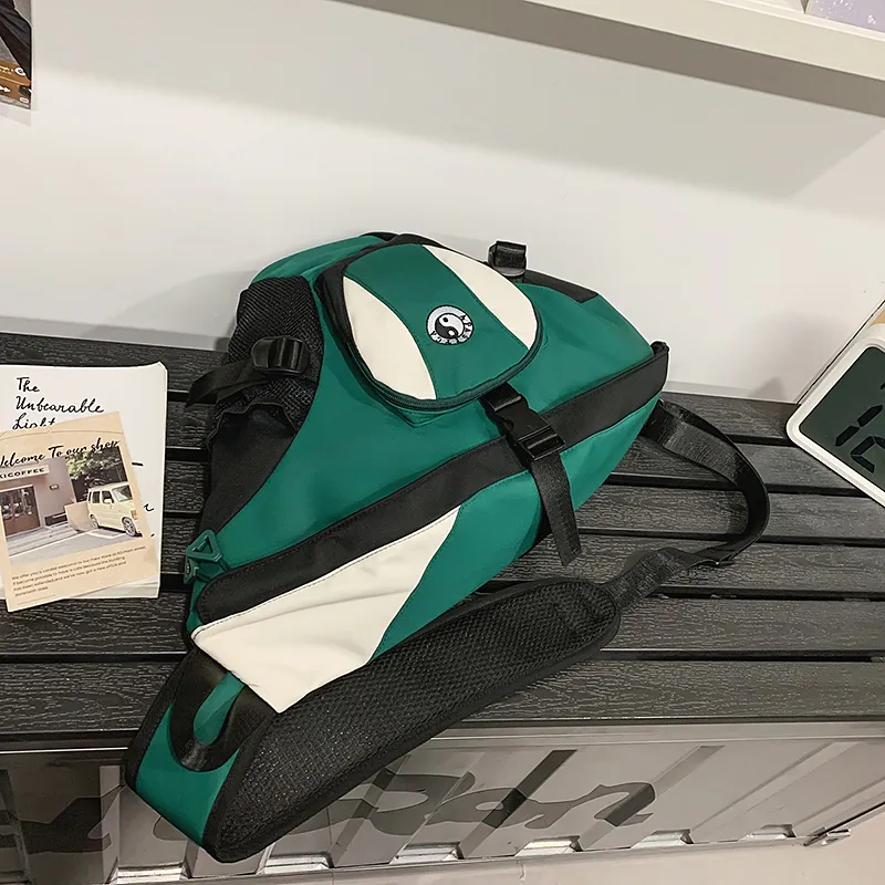 BUBM Nylon Sling Bag Unisex Black/grey/green/light Blue-14