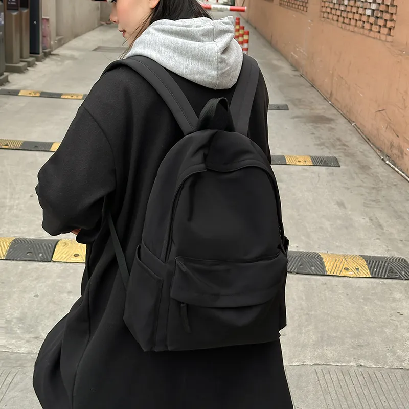 BUBM Nylon Backpack Unisex Black/Ecru/Dusty Pink/Purple-10
