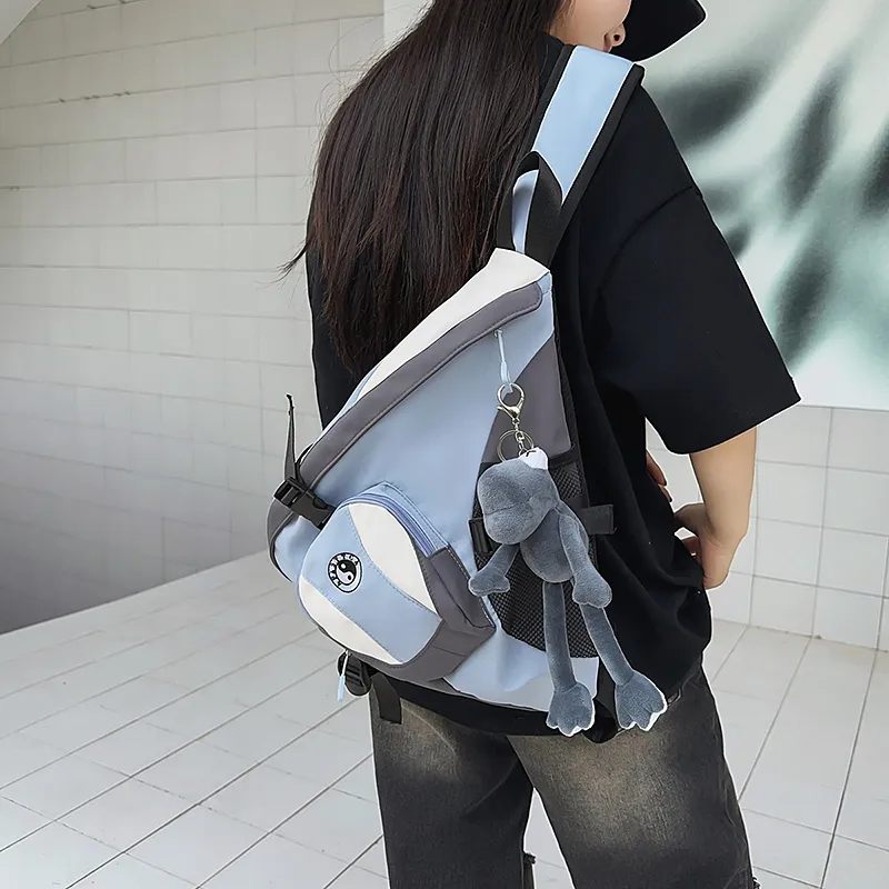 BUBM Nylon Sling Bag Unisex Black/grey/green/light Blue-20