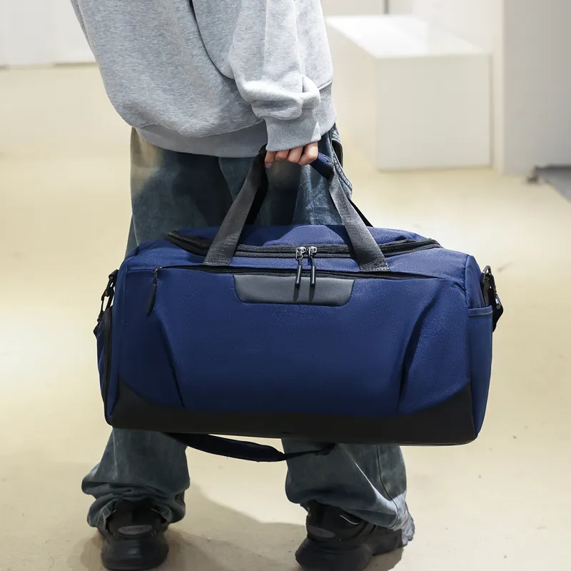 BUBM Nylon Travel Bag Unisex Black/Dark Blue/Light Blue/Pink/Light Gray-9