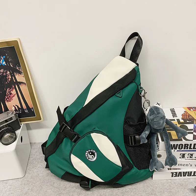 BUBM Nylon Sling Bag Unisex Black/grey/green/light Blue-13