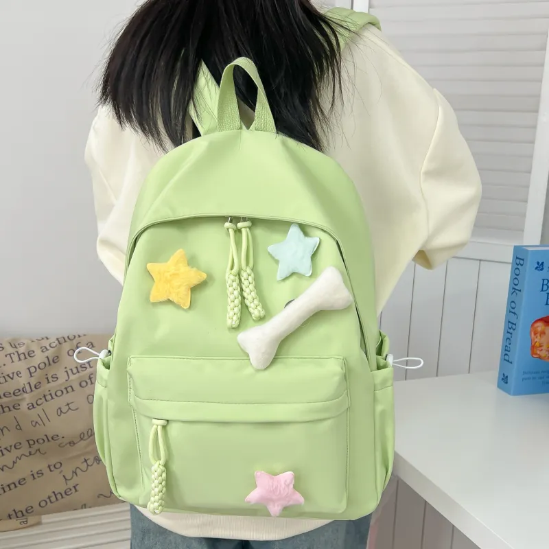 BUBM Composite Cloth Backpack Regular Unisex Multicolor-17