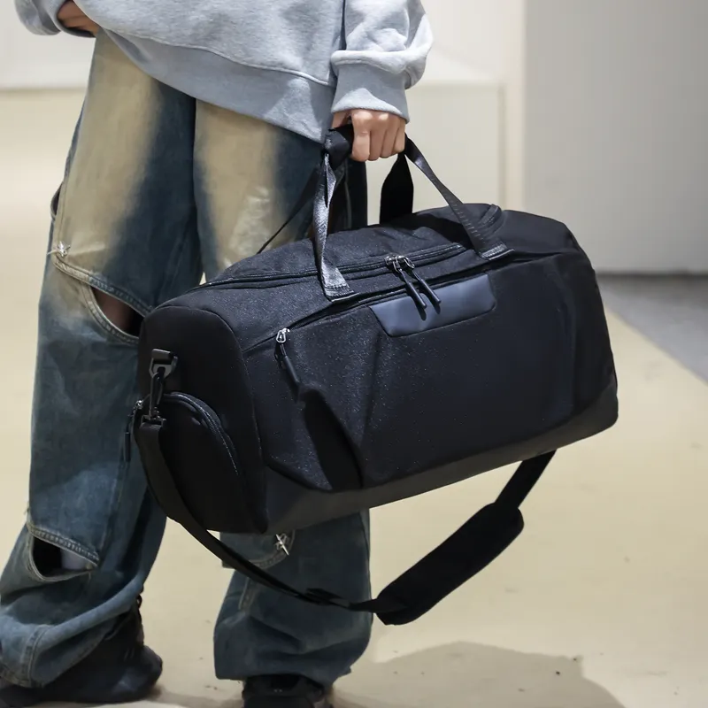 BUBM Nylon Travel Bag Unisex Black/Dark Blue/Light Blue/Pink/Light Gray-1