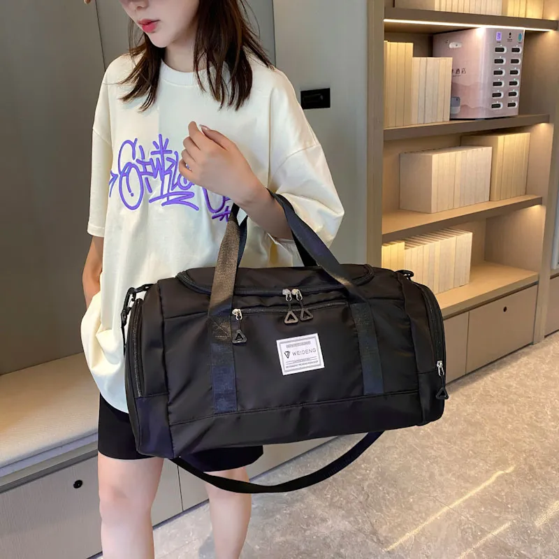 BUBM Oxford Travel Bag Unisex Black/Gray/Taro Purple/Dark Blue/Cherry Blossom Pink/Pink & Gray-1