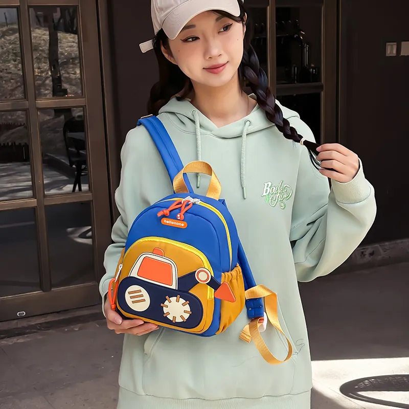 BUBM Nylon Backpack Kids' Blue & Yellow/Blue & Green-2