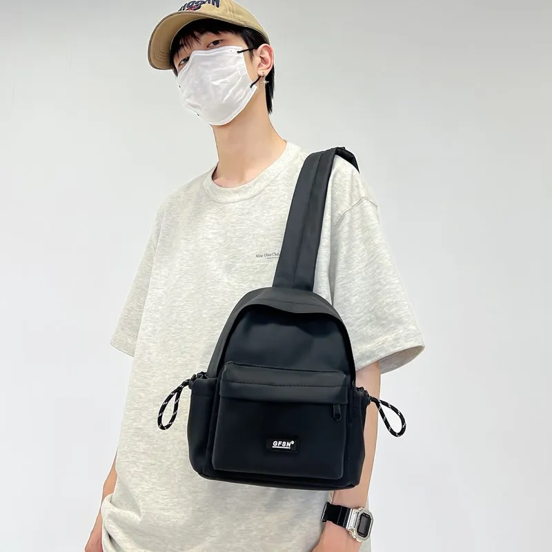 BUBM PU Shoulder Bag, Sling Bag Unisex Khaki/Black-6