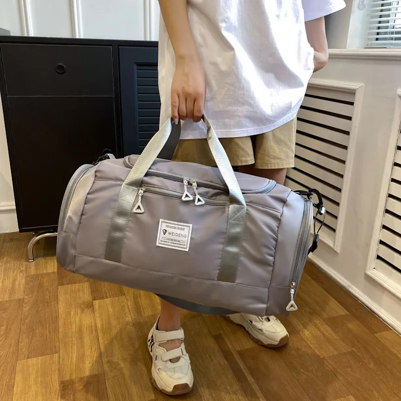 BUBM Oxford Travel Bag Unisex Black/Gray/Taro Purple/Dark Blue/Cherry Blossom Pink/Pink & Gray-7