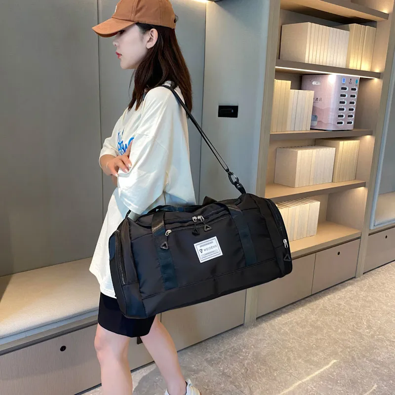 BUBM Oxford Travel Bag Unisex Black/Gray/Taro Purple/Dark Blue/Cherry Blossom Pink/Pink & Gray-2