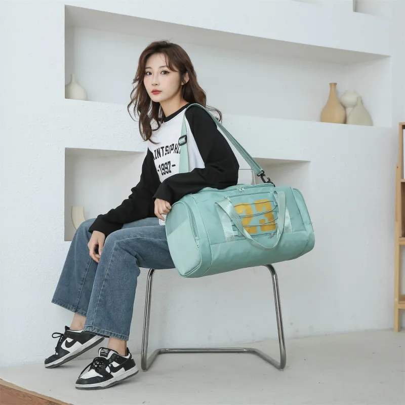 BUBM Nylon One Shoulder Travel Bag Unisex Black/Gray/Pink/Green/Blue/Dark Purple/Light Purple-9