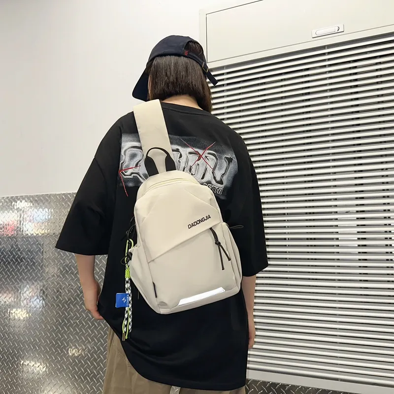 BUBM Nylon Sling Bag Unisex Black/White/Blue/Green-1