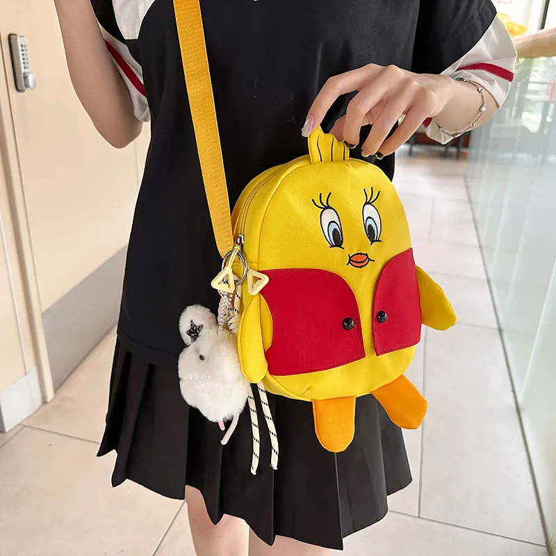 BUBM Oxford Shoulder Bag Unisex Black/White/Yellow-17