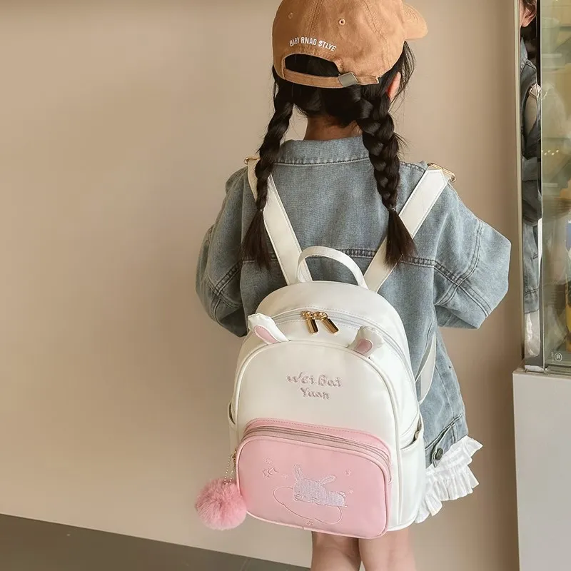 BUBM PU Backpack Regular Women's Pink/Khaki-14