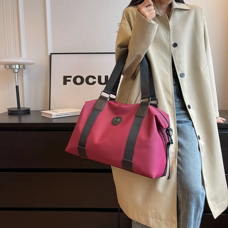 BUBM Fabric Travel Bag Unisex Black Gray Blue/Pink/Burgundy-17