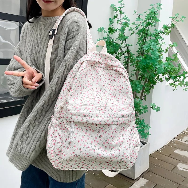 BUBM Nylon Backpack Regular Unisex White-9