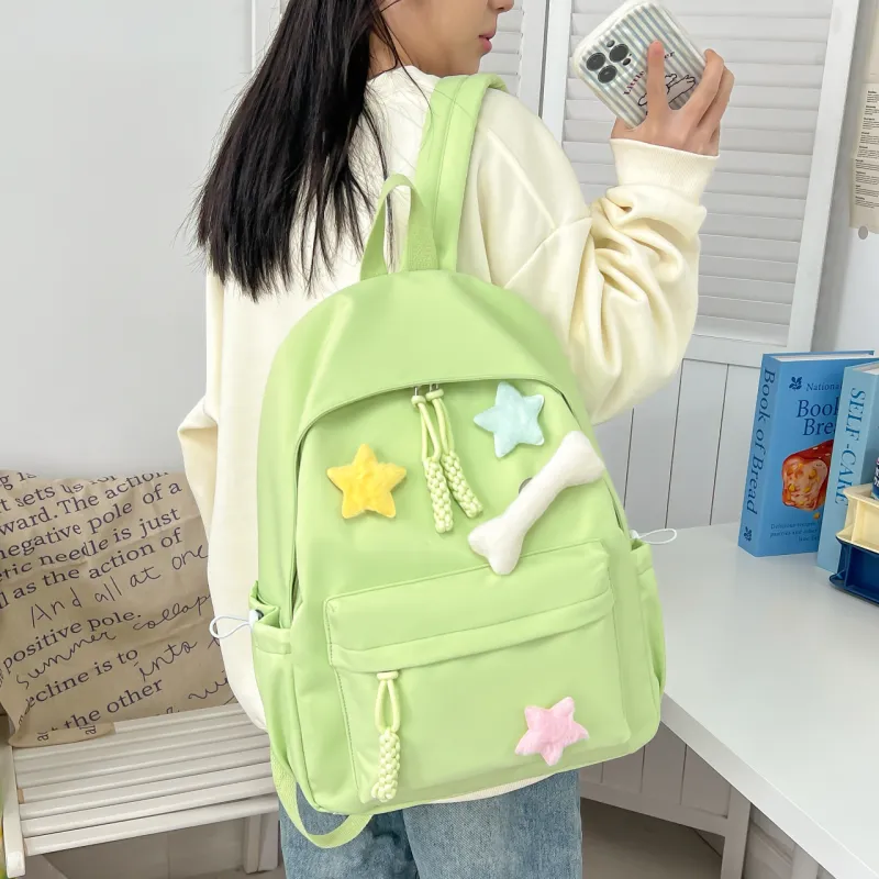 BUBM Composite Cloth Backpack Regular Unisex Multicolor-20