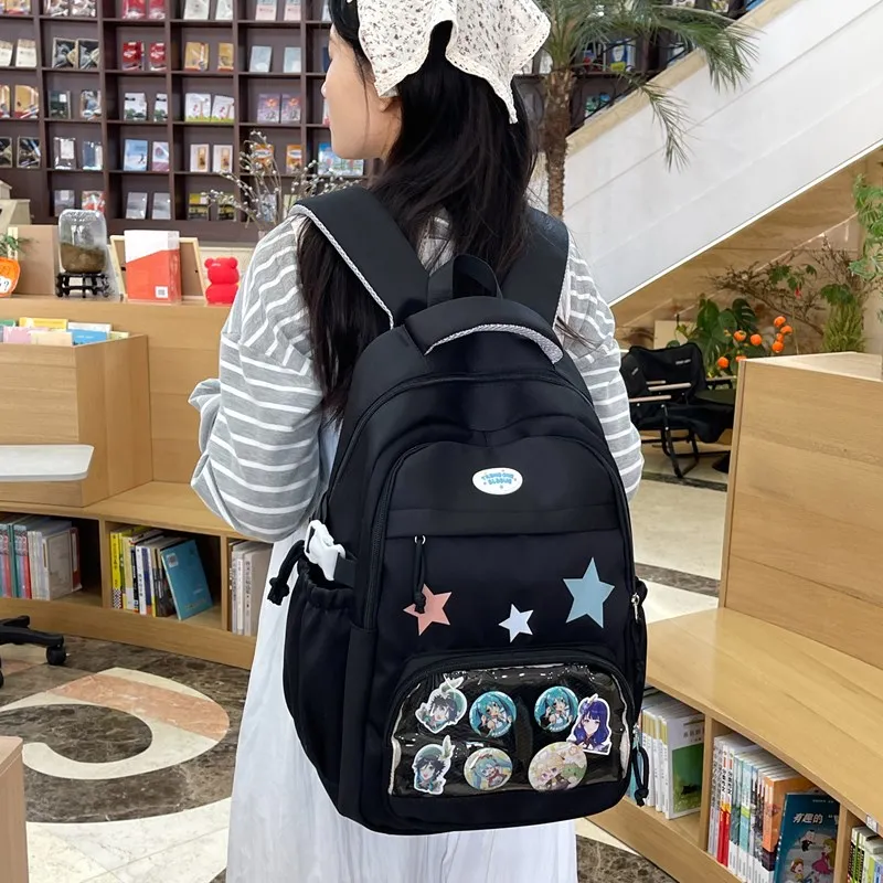 BUBM Composite Cloth Backpack Unisex Multicolor-7