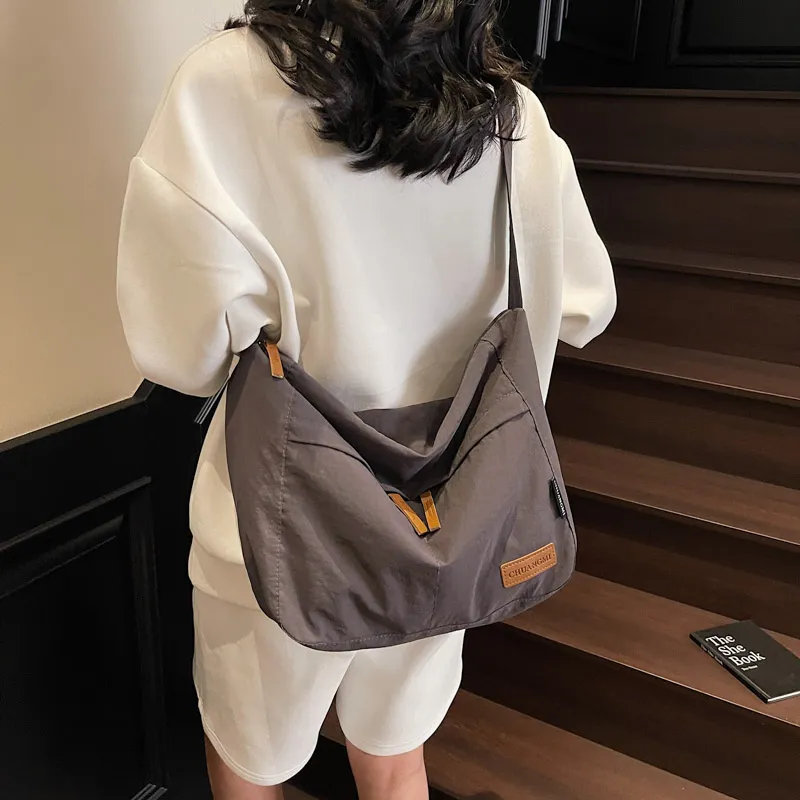 BUBM Fabric Shoulder Bag, Crossbody Bag Women's Black/Ecru/Dark Gray/Green/Khaki/Brown-15