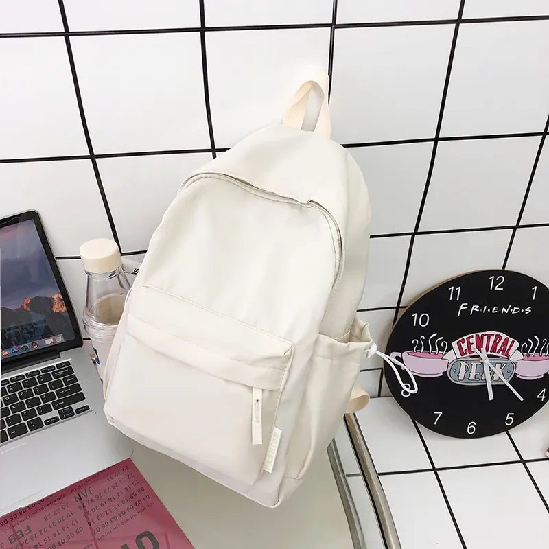 BUBM Nylon Backpack Regular Unisex Black/Ecru/Khaki/Light Yellow/Neon Green/Pink-8