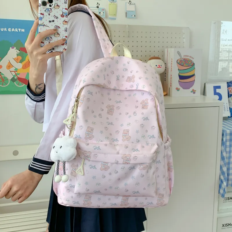 BUBM Composite Cloth Backpack Women's Multicolor-15