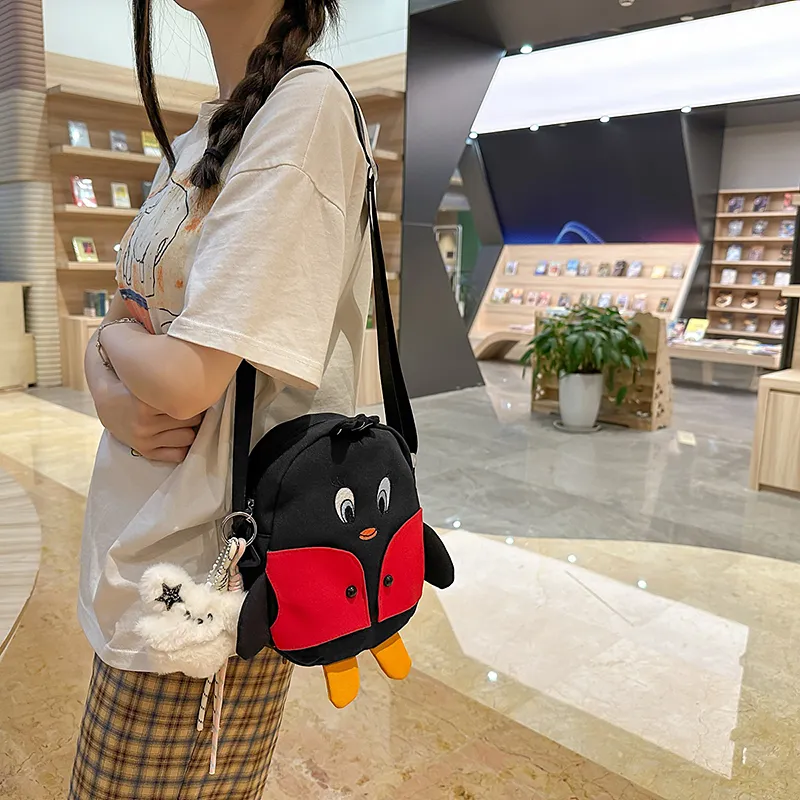 BUBM Oxford Shoulder Bag Unisex Black/White/Yellow-5