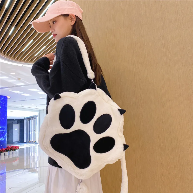 BUBM Plush Backpack Regular Unisex White-4