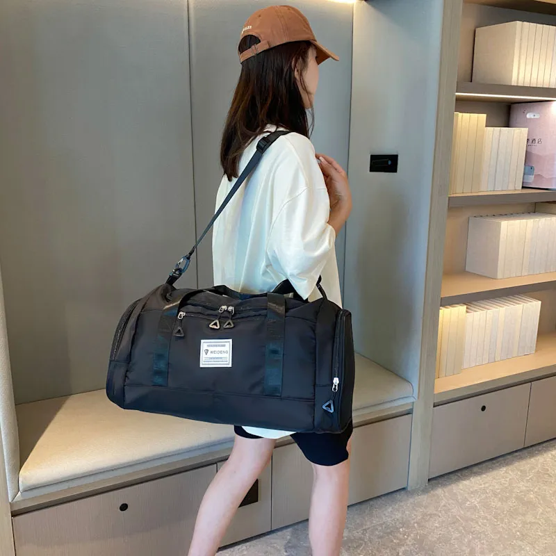 BUBM Oxford Travel Bag Unisex Black/Gray/Taro Purple/Dark Blue/Cherry Blossom Pink/Pink & Gray-3