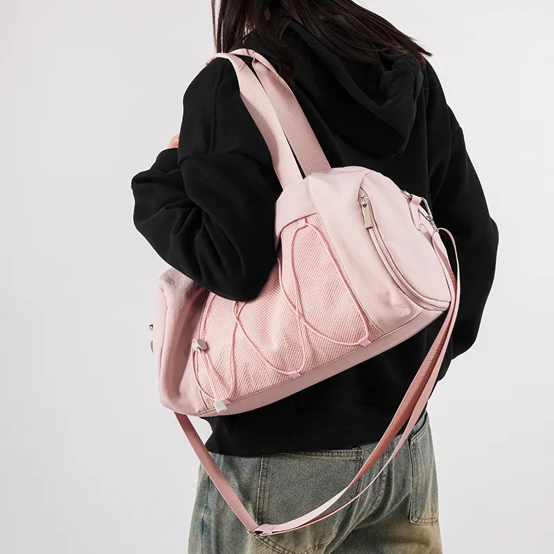 BUBM Polyester Travel Bag Unisex Black/White/Green/Pink-17