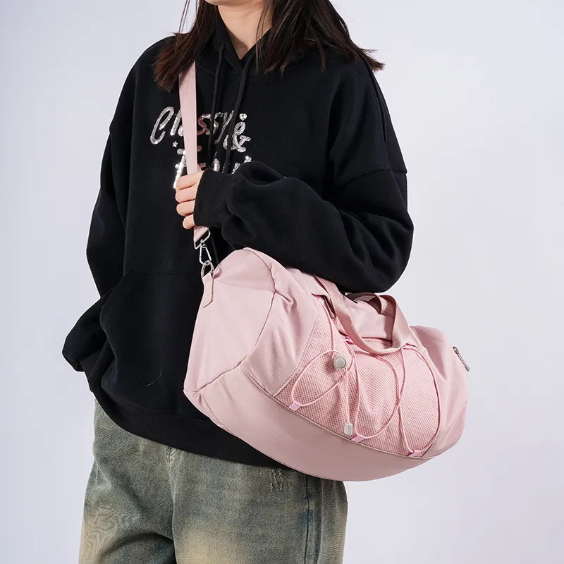 BUBM Polyester Travel Bag Unisex Black/White/Green/Pink-13
