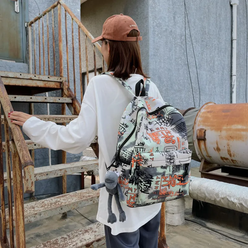 BUBM Nylon Backpack Unisex Multicolor-10