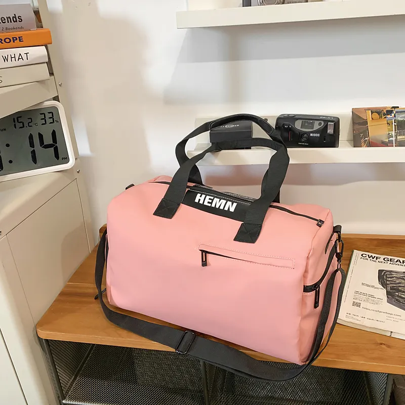 BUBM Oxford Travel Bag Unisex Black/White/Khaki/Light Green/Pink-23