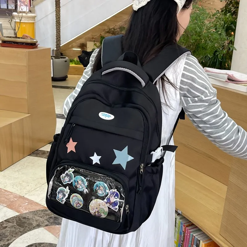 BUBM Composite Cloth Backpack Unisex Multicolor-8
