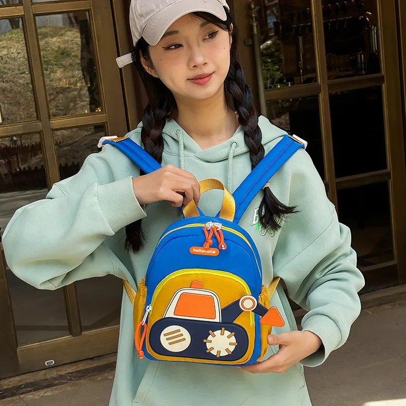 BUBM Nylon Backpack Kids' Blue & Yellow/Blue & Green-3