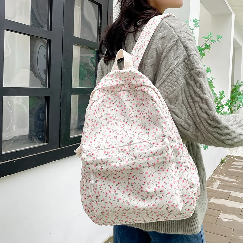 BUBM Nylon Backpack Regular Unisex White-11