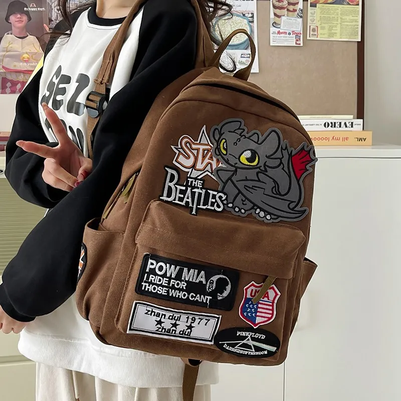 BUBM Canvas Backpack Regular Unisex Brown-4