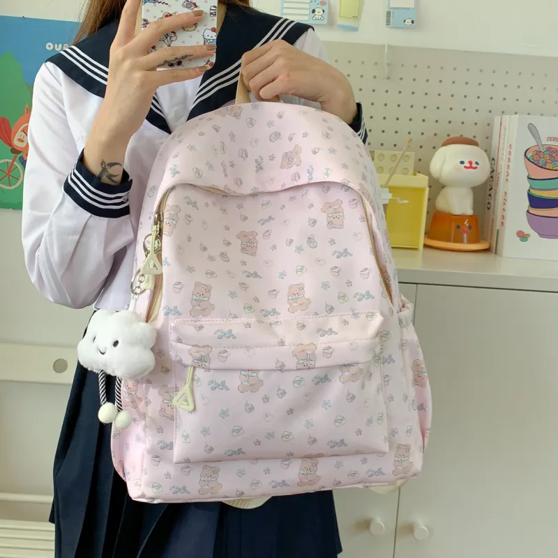 BUBM Composite Cloth Backpack Women's Multicolor-16