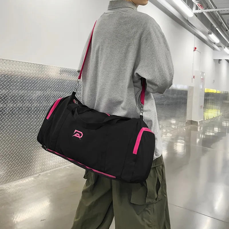 BUBM Nylon One Shoulder Travel Bag Unisex Light Gray/Dark Gray/Black/Red/Blue-13