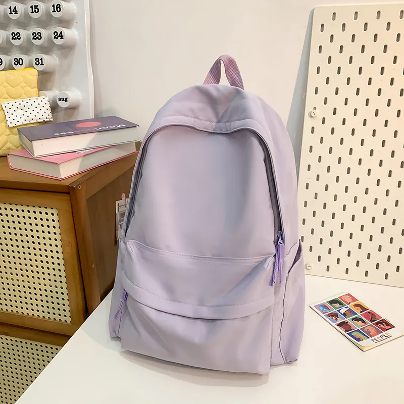 BUBM Nylon Backpack Unisex Black/Ecru/Dusty Pink/Purple-20
