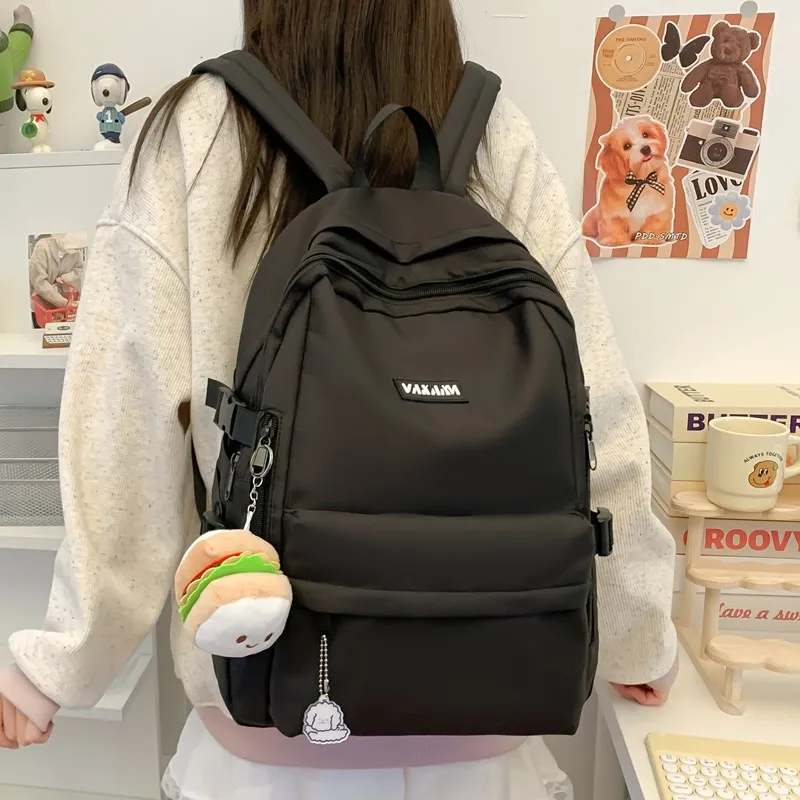 BUBM Composite Cloth Backpack Regular Unisex White/Gray/Black/Blue-13