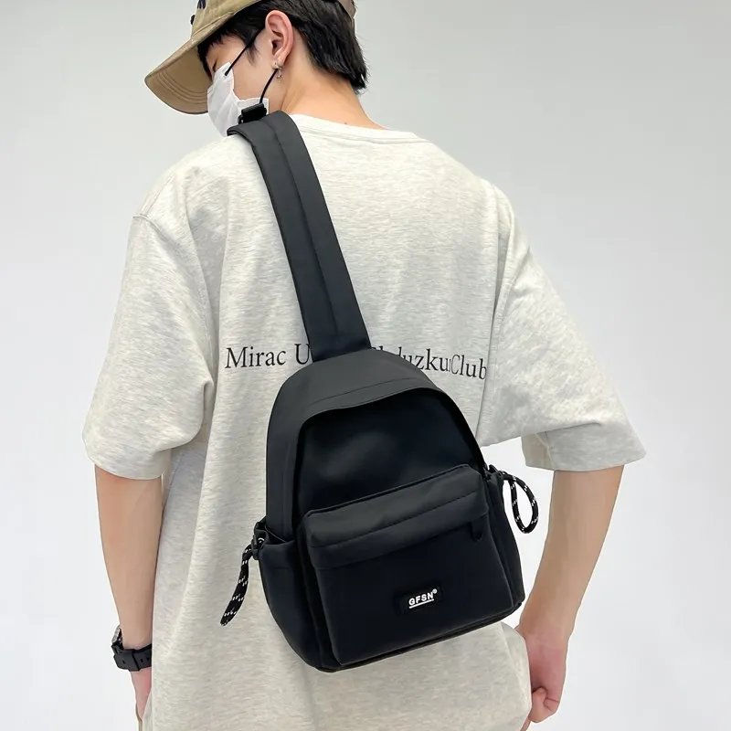 BUBM PU Shoulder Bag, Sling Bag Unisex Khaki/Black-9