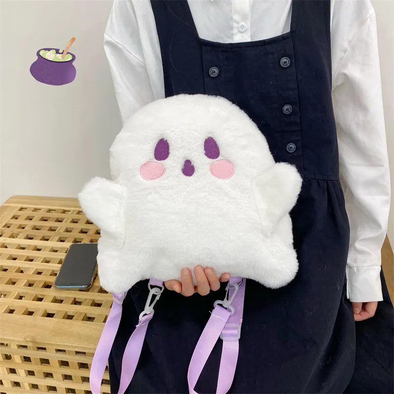 BUBM Velour Backpack Tubas Unisex White-6