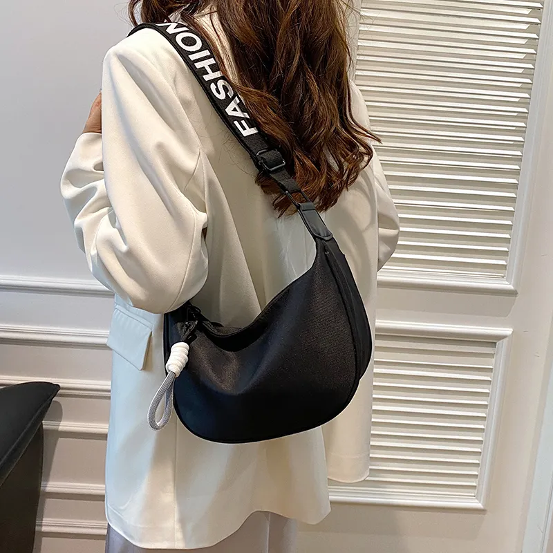 BUBM Composite Cloth Shoulder Bag Regular Unisex White Brown/White Black/Black/Pink-15