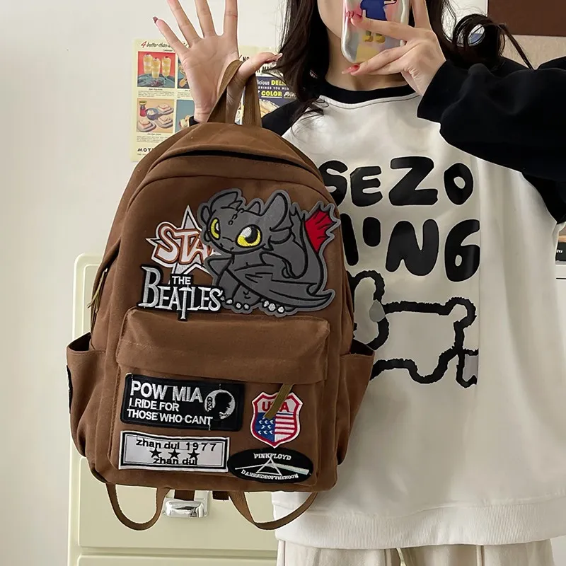 BUBM Canvas Backpack Regular Unisex Brown-1