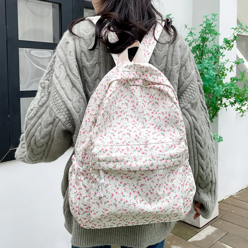 BUBM Nylon Backpack Regular Unisex White-7