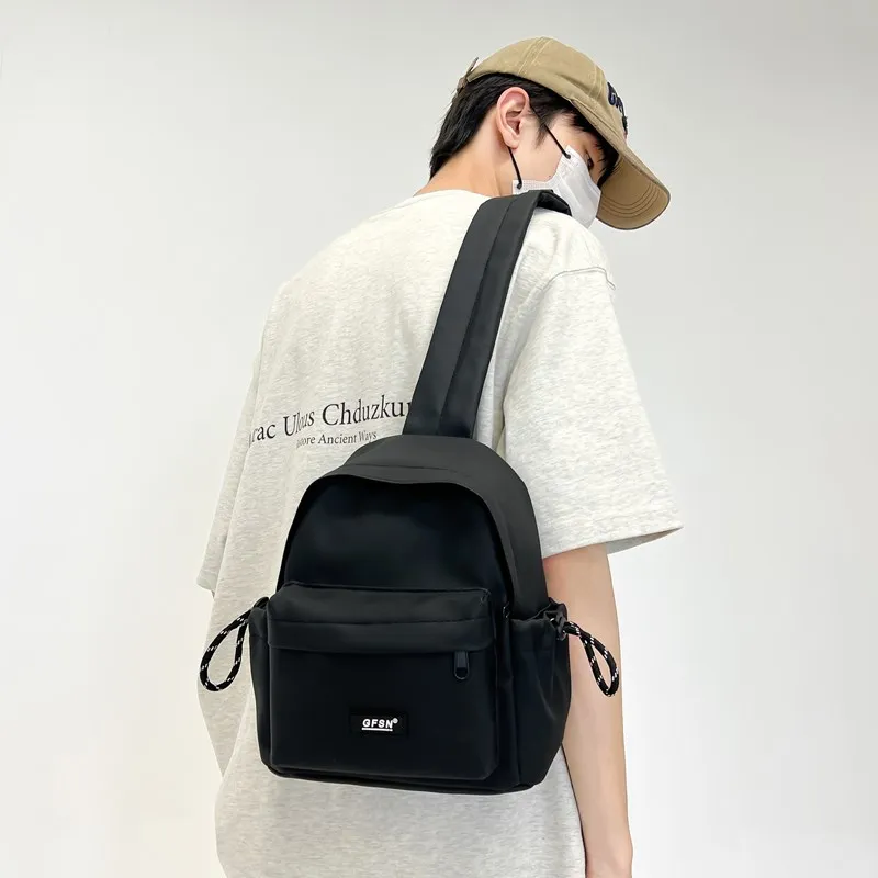 BUBM PU Shoulder Bag, Sling Bag Unisex Khaki/Black-7