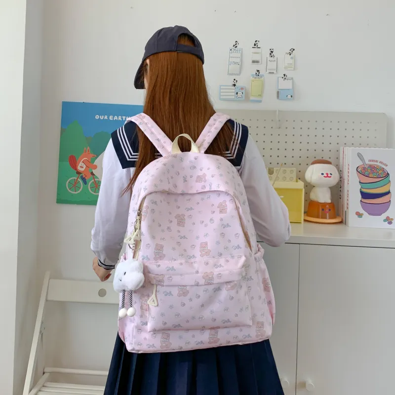BUBM Composite Cloth Backpack Women's Multicolor-14