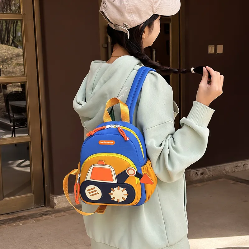 BUBM Nylon Backpack Kids' Blue & Yellow/Blue & Green-1