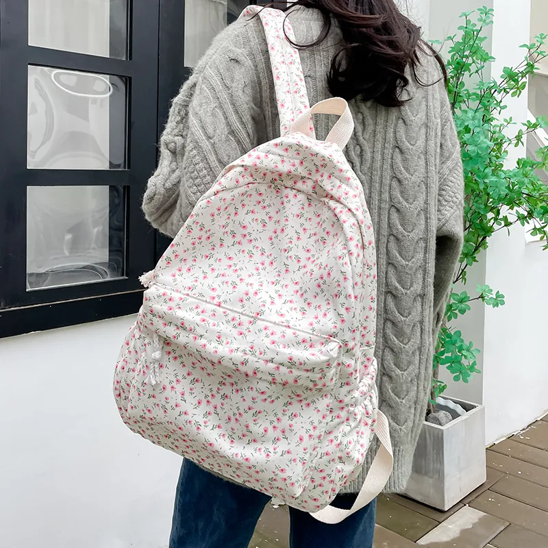 BUBM Nylon Backpack Regular Unisex White-8