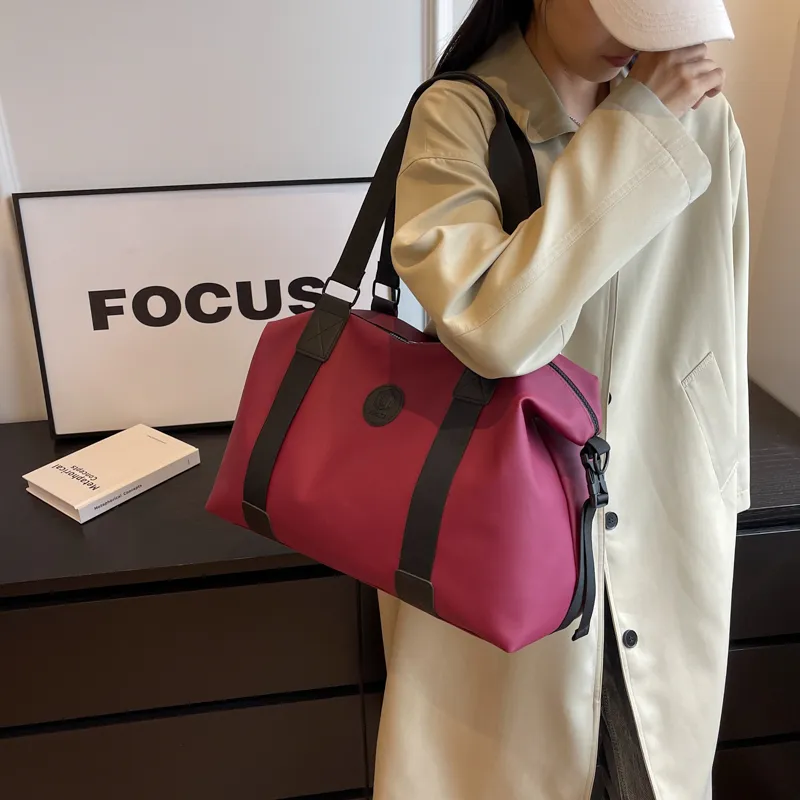 BUBM Fabric Travel Bag Unisex Black Gray Blue/Pink/Burgundy-14
